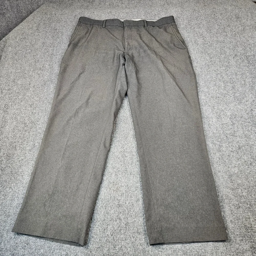 Walter Hagen Mens Golf Pants 38 Gray Performance Flat Front Trousers RN104141